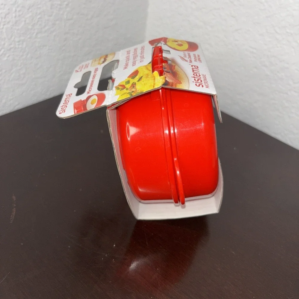 Sistema Microwave Cookware Easy Eggs, Red, 9.16 Oz/271‎ ml